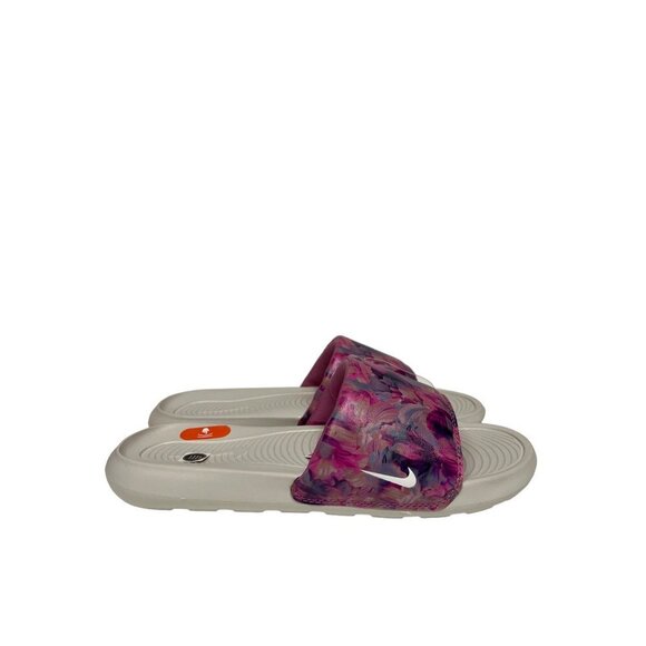 NEW! Nike Victori One Slide Floral Pink Cosmic Fuchsia Sandal Women's Size 11 - Picture 1 of 10